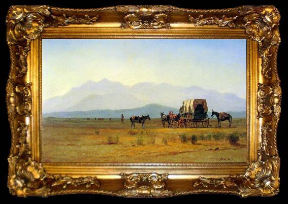 framed  Albert Bierstadt Surveyor